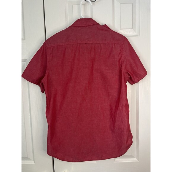 Ecko Unltd. Men Classic Short Sleeve Button-Up Shirt Pockets Red Size S - Picture 7 of 8
